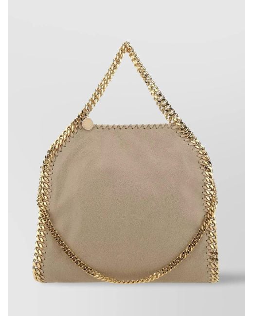 Stella McCartney Natural Mini Falabella Shoulder Bag With Chain Strap