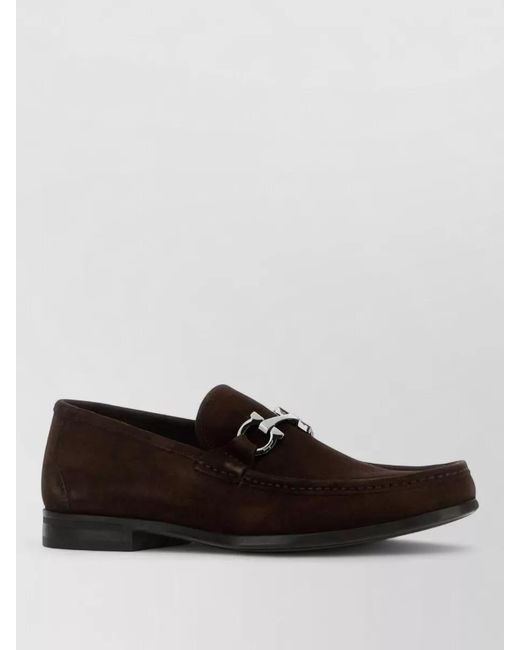 Ferragamo White Suede Loafers for men