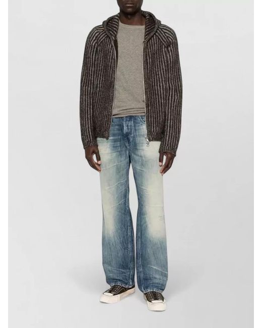 DIESEL Blue Denim Straight-Leg Jeans for men