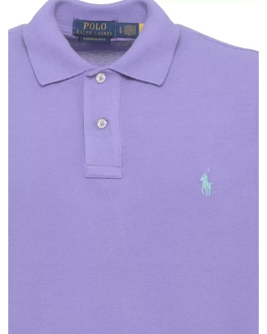 Ralph Lauren Purple Cotton Short-Sleeve Polo Shirt for men