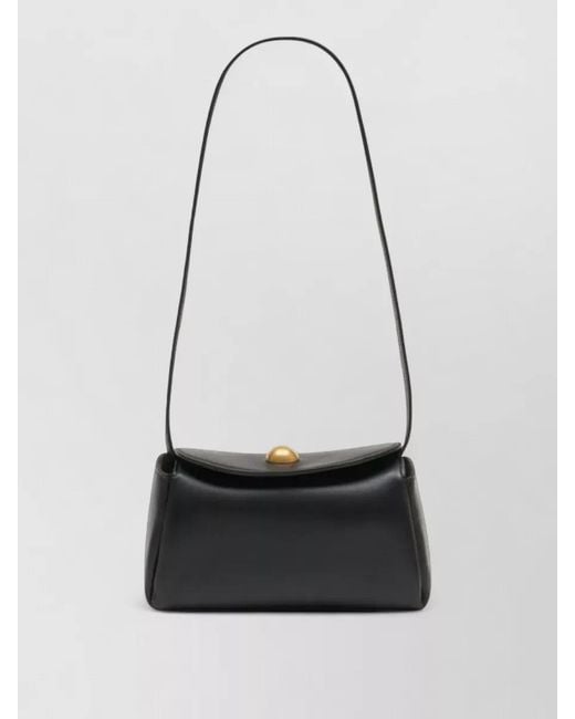 AMI White Mini Carrousel Leather Shoulder Bag