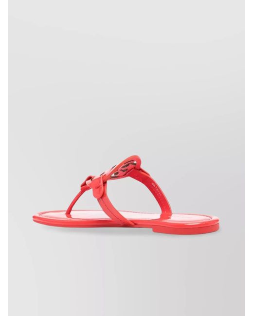 Tory Burch Red Leather Thong Sandals