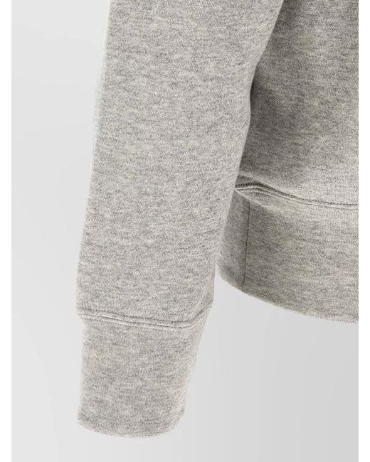 COMME DES GARÇONS PLAY Gray Cotton Zip-Up Hoodie for men