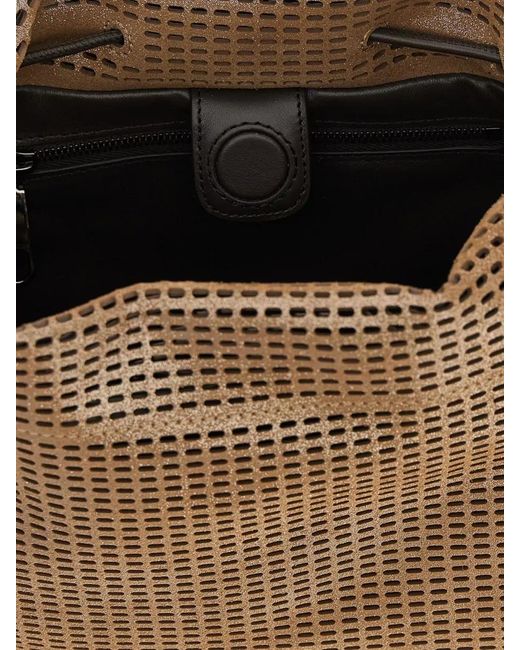 Brunello Cucinelli Brown Bucket Mellow Small Leather Handbag