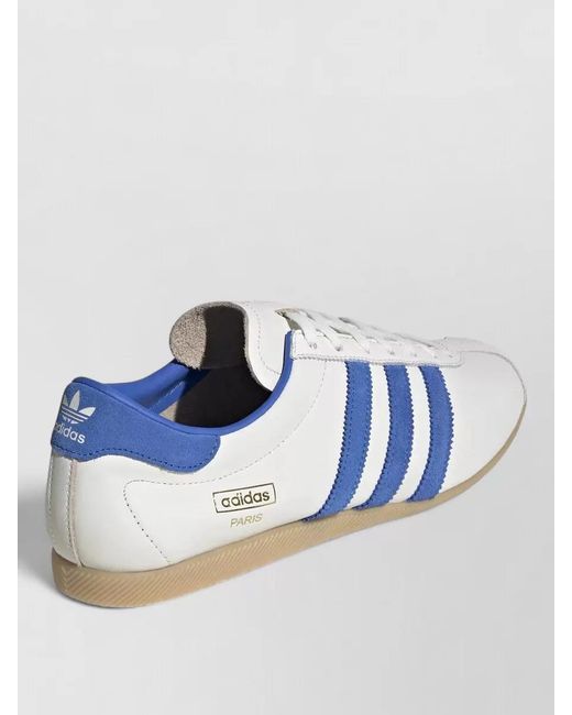 Adidas Originals Blue Stripe Detail Low Top Sneakers Rubber Sole for men