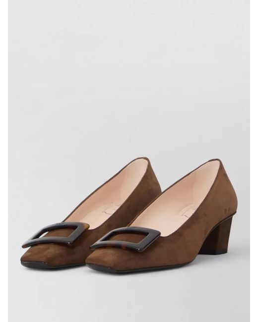 Roger Vivier Brown Suede Pumps