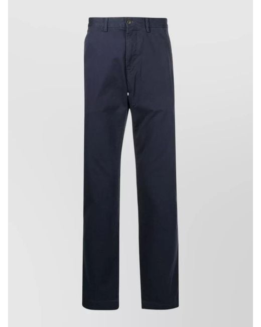 Polo Ralph Lauren Blue Tailored Pants Mid Rise Nylon Silk for men