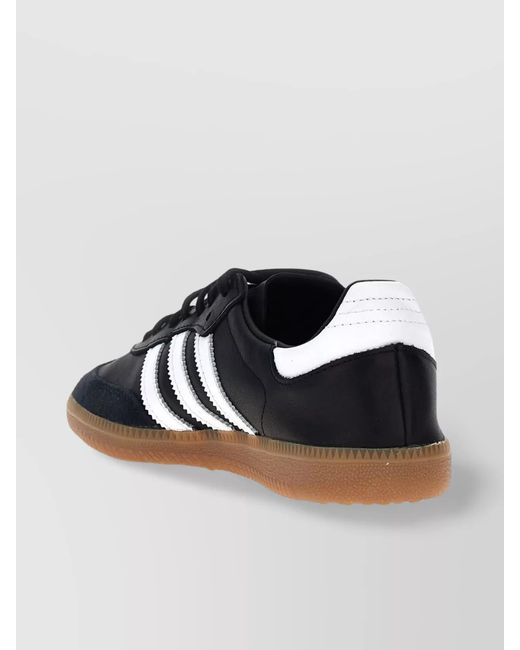 Adidas Originals Black Leather Samba Decon Low-Top Sneakers for men
