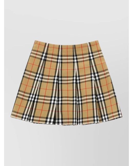 Burberry Metallic Gabrielle Kids High Waist Pleated Skirt