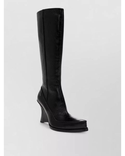 DIESEL Black Leather Ankle Boots