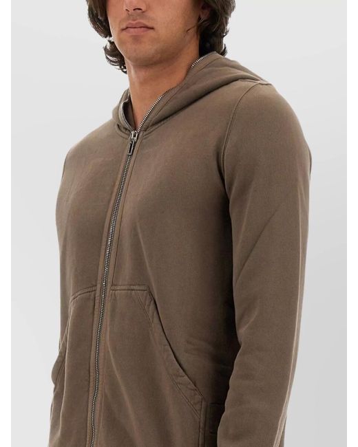 Rick Owens Brown Regular-Fit Hoodie for men