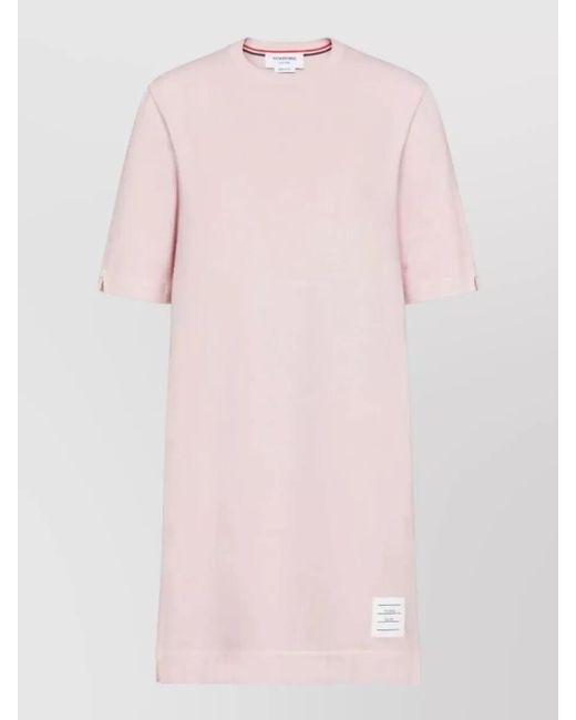 Thom Browne Pink Jersey T-Shirt Shirt Dress Short Sleeve