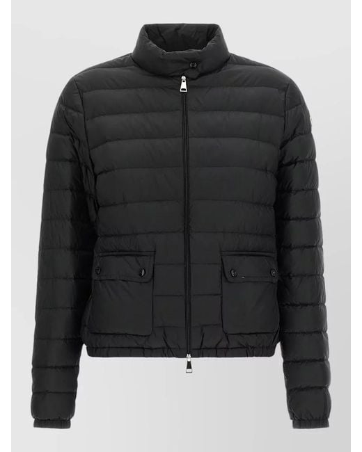 Moncler Black Lans Short Down Jacket Compact Silhouette