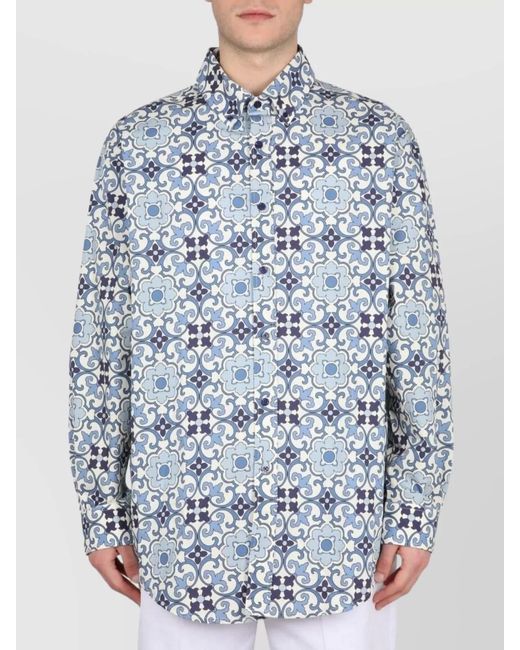 Drole de Monsieur Blue Cotton Shirt for men