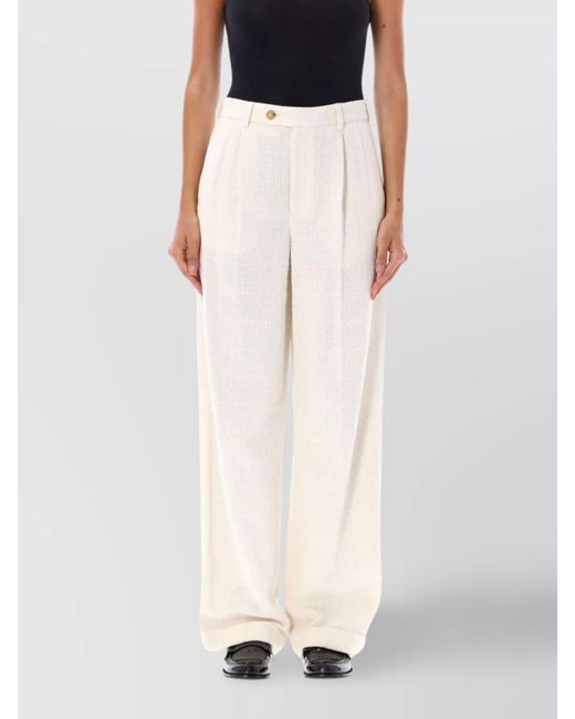 A.P.C. White Wide-Leg Trousers