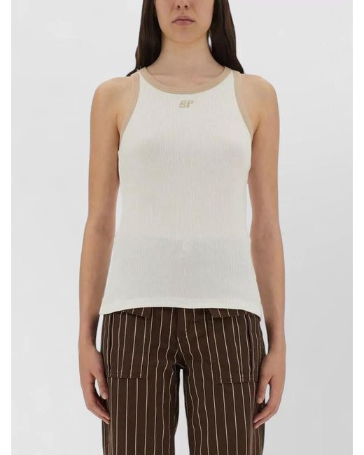 Baum und Pferdgarten White Joly Top Contrast Trim Ribbed Texture