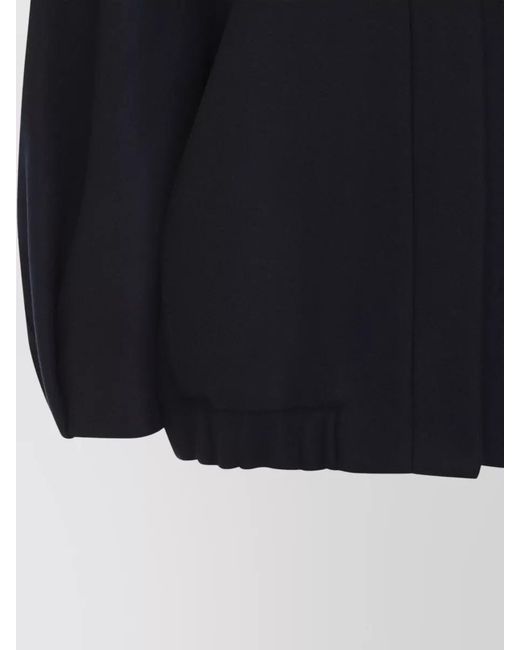 Dries Van Noten Blue Voles Wool Blend Structured Collar Jacket