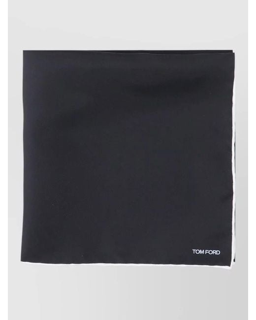 Tom Ford Black Signature Scarf Contrast Trim Detail Design for men