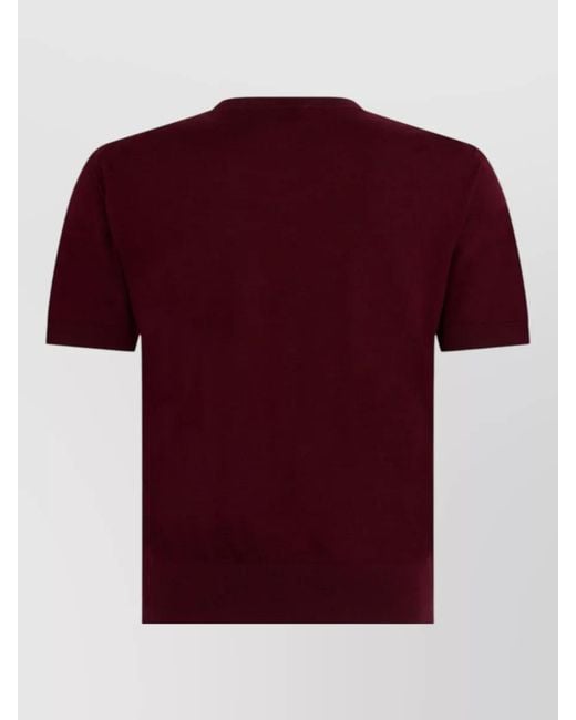 Saint Laurent Red Wool Short-Sleeve T-Shirt
