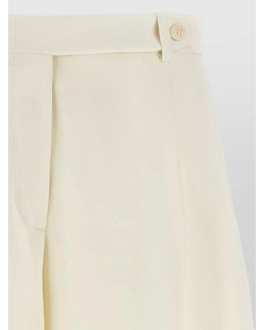 Brioni Natural Gaia Tailored Shorts Belt Loops Pockets