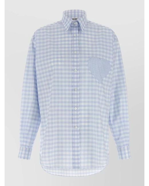 Moschino Blue Checked Cotton Shirt