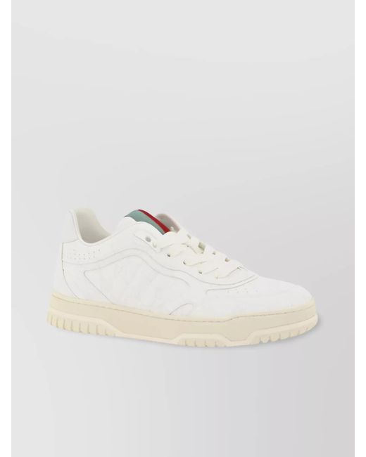 Gucci Natural Coated Canvas Low-Top Sneakers