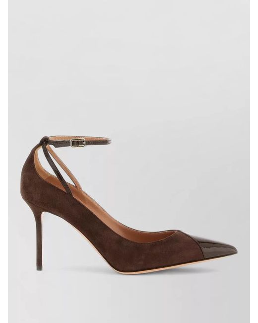 Aquazzura Brown Leather Cutout Pumps