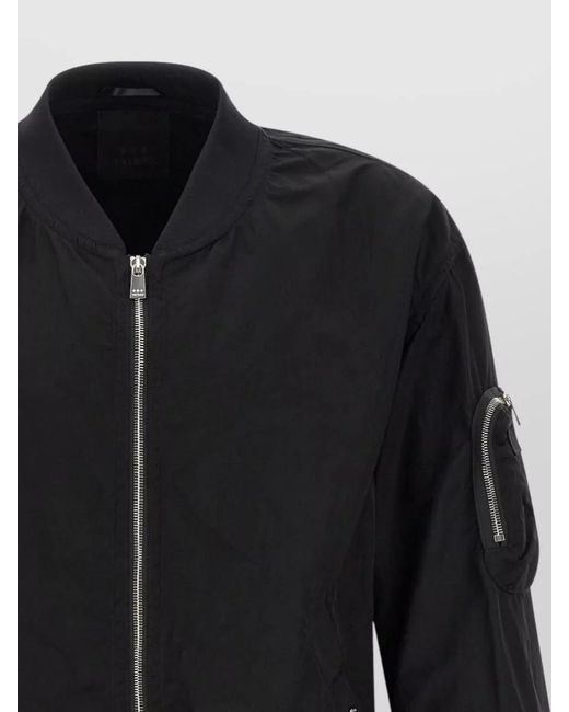 Tatras Black High-Neck Nylon Bomber Jacket for men