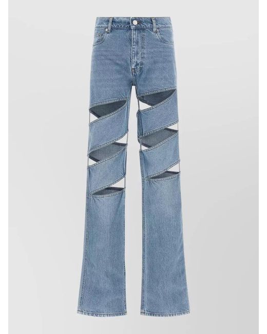 Coperni Blue Denim Flared Trousers