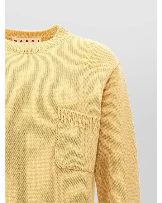 Marni Yellow Wool Jumper for men