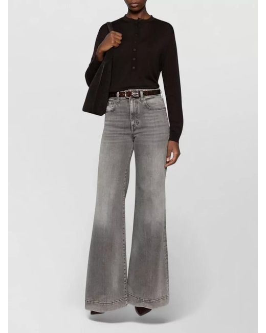 Jacob Cohen Gray Wide-Leg Denim Jeans