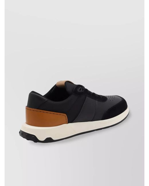 Tod's Black Leather Low-Top Sneakers for men