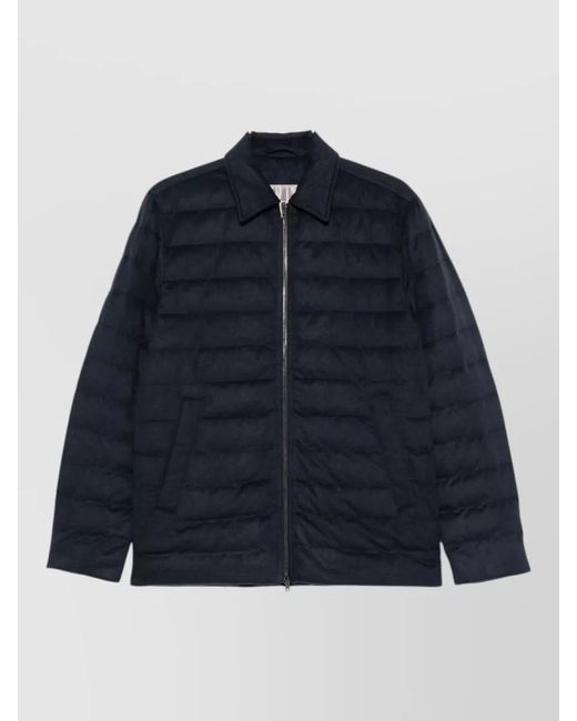 Herno Blue Down Jacket Casual Style Collared Lightweight for men