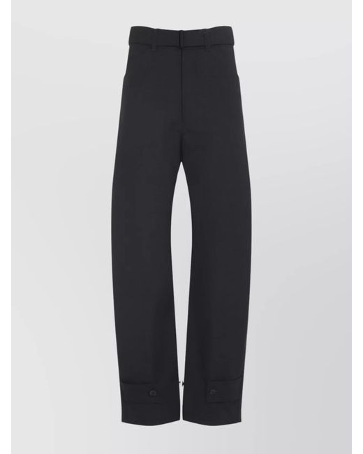 Lemaire Blue Curved-Leg Relaxed-Fit Tailored Trousers