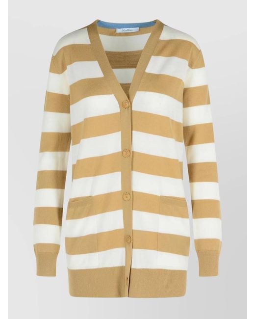 Max Mara Metallic Virgin Wool Cardigan