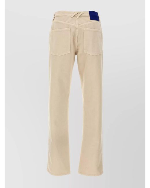 Burberry Natural Denim Straight-Leg Trousers
