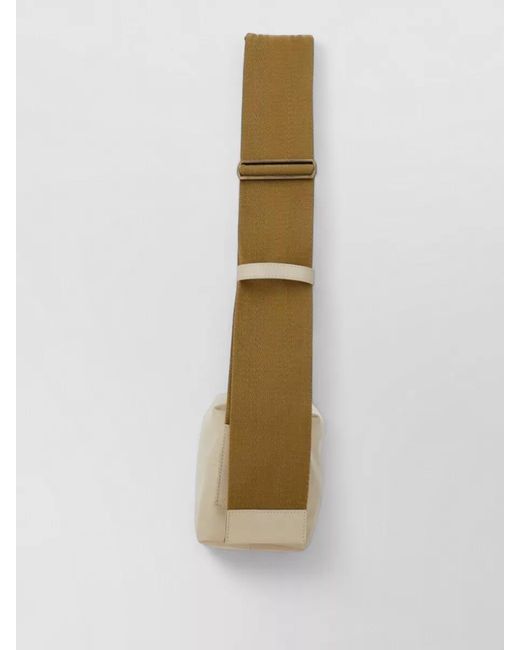 Uma Wang White Leather Shoulder Crossbody Bag Rectangular Shape