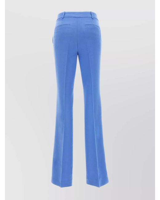 Michael Kors Blue Triacetate Blend Pant With Practical Pockets