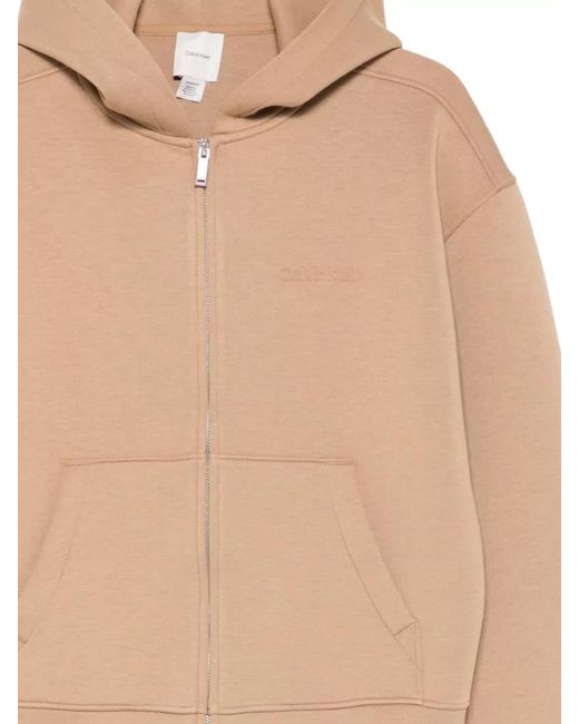Calvin Klein Natural Cotton Hooded Sweatshirt Kangaroo Pocket Full Zip for men