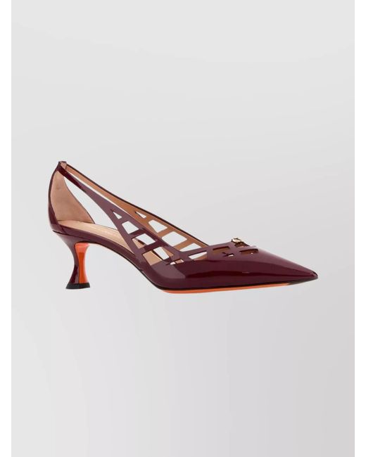 Santoni Pink Leather Pumps