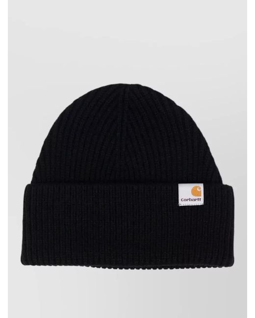 Carhartt Black Cashmere Wool Beanie for men
