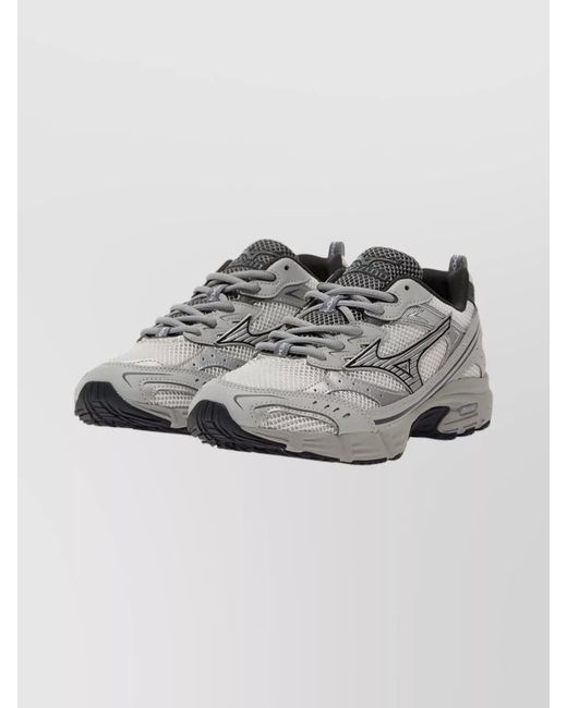 Mizuno Gray Silk Low Top Sneakers for men