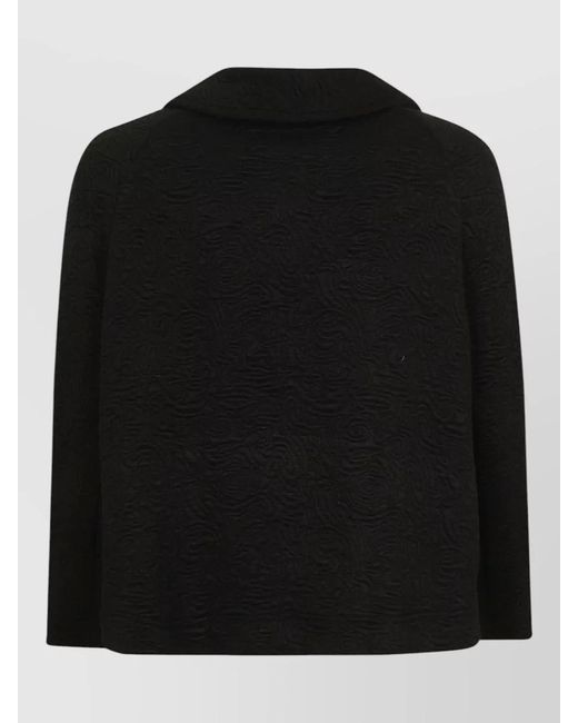 Dries Van Noten Black Double-Breasted Fitted Jacket