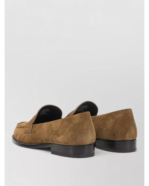 Tory Burch White Suede Penny Loafers