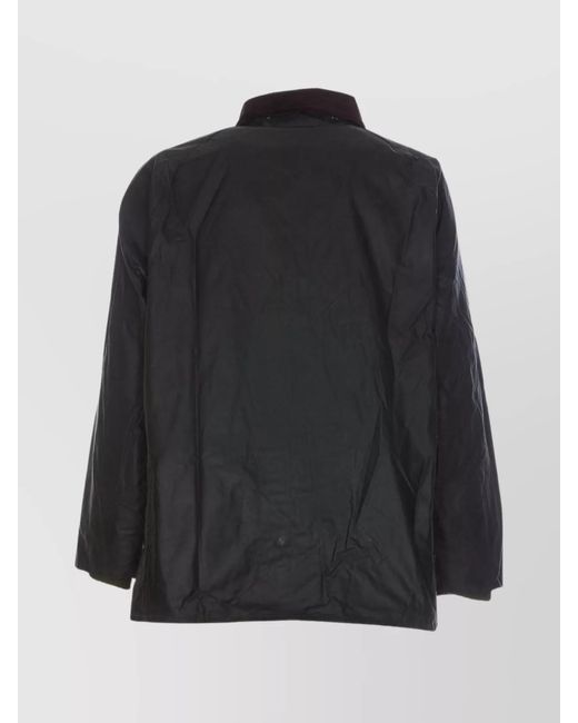 Barbour Black Waxed Cotton Bedale Jacket for men