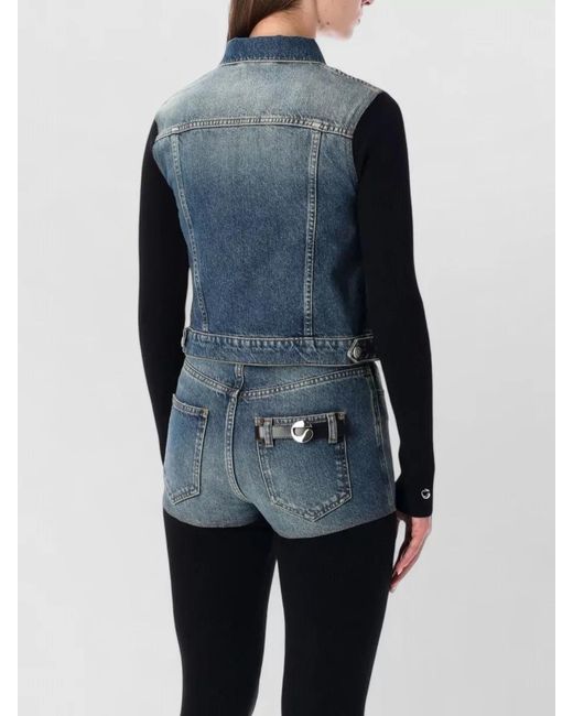 Coperni Blue Ribbed Denim Jacket