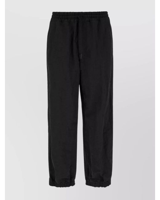 Burberry Black Nylon Joggers With Elastic Waistband And Cuffs for men