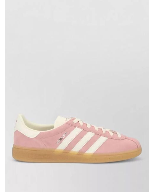 Adidas Originals Pink Leather Low-Top Sneakers
