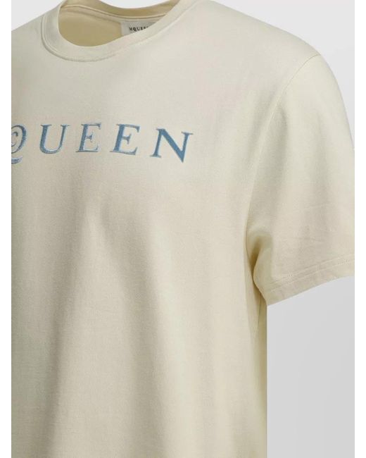 McQueen Natural Cotton T-Shirt for men
