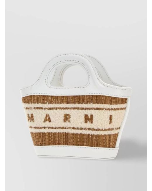 Marni Natural Tropicalia Micro Raffia Shoulder Bag